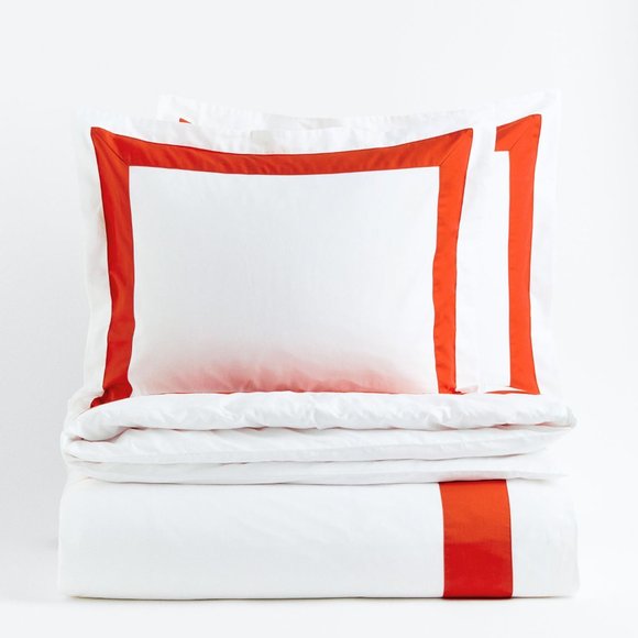 H&M Cotton Sateen Queen Duvet Cover Set NEW SOLD OUT - Picture 1 of 4